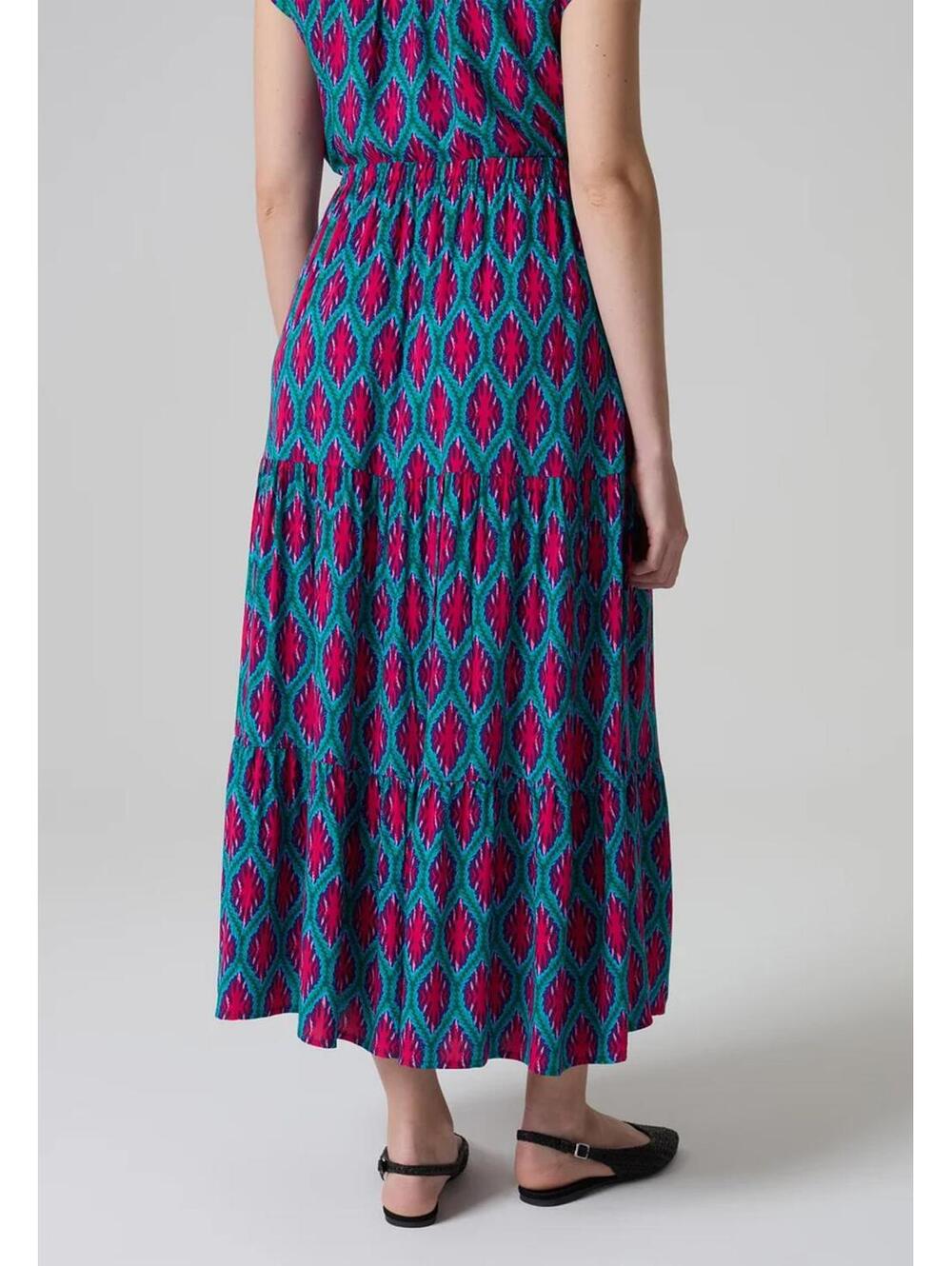 NWT PIOMBO Pink Green A-Line Skirt Women's Size Medium - Picture 2 of 8